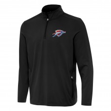 Кофта на короткой молнии Oklahoma City Thunder Antigua Black Perilous