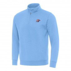 Кофта на короткой молнии Oklahoma City Thunder Antigua Powder Blue Victory Mock