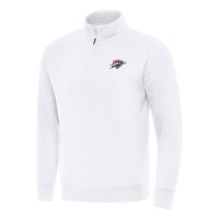 Кофта Oklahoma City Thunder Antigua White Victory Quarter-Zip Mock