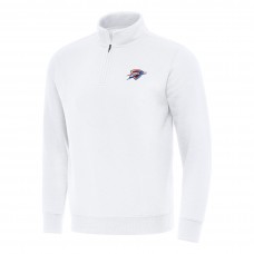 Кофта Oklahoma City Thunder Antigua White Victory Quarter-Zip Mock