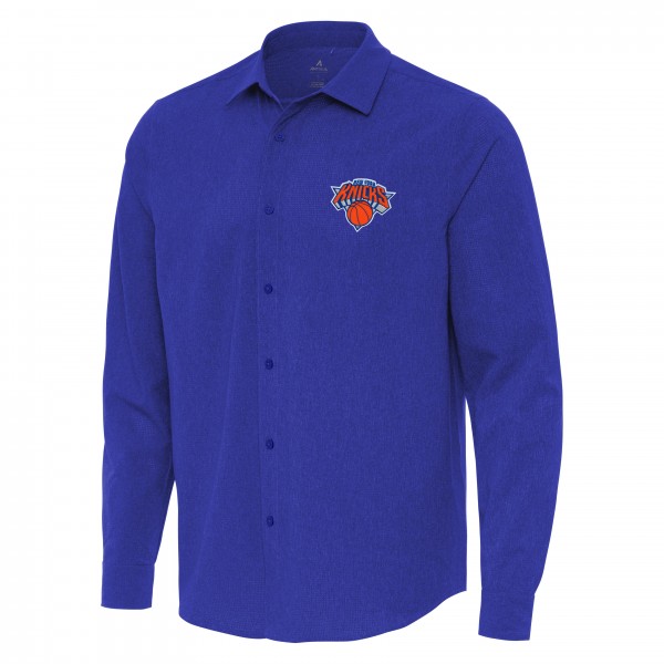Рубашка New York Knicks Antigua Exposure Woven - Blue