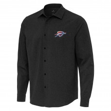 Рубашка Oklahoma City Thunder Antigua Black Exposure Woven