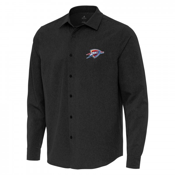 Рубашка Oklahoma City Thunder Antigua Black Exposure Woven