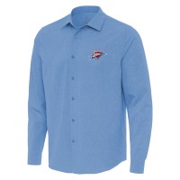 Рубашка Oklahoma City Thunder Antigua Powder Blue Exposure Woven
