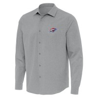 Рубашка Oklahoma City Thunder Antigua Gray Exposure Woven