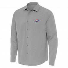 Рубашка Oklahoma City Thunder Antigua Gray Exposure Woven