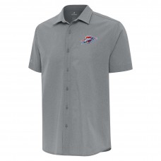 Рубашка с коротким рукавом Oklahoma City Thunder Antigua Gray Activate Woven