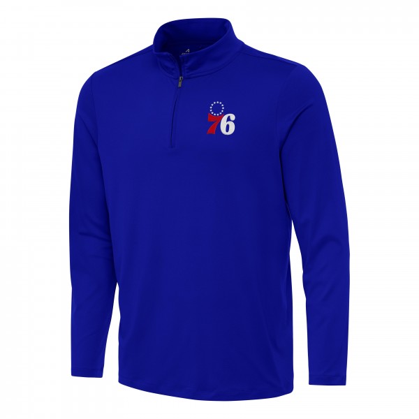 Philadelphia 76ers Antigua Royal Reprocess Quarter-Zip Top