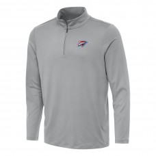 Oklahoma City Thunder Antigua Gray Reprocess Quarter-Zip Top