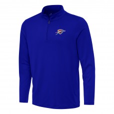 Oklahoma City Thunder Antigua Blue Reprocess Quarter-Zip Top