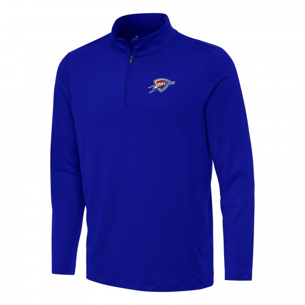 Oklahoma City Thunder Antigua Blue Reprocess Quarter-Zip Top