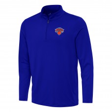 New York Knicks Antigua Reprocess Quarter-Zip Top - Blue