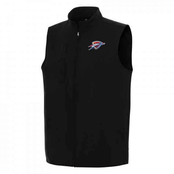 Oklahoma City Thunder Antigua Black Regard Full-Zip Vest