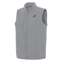 Oklahoma City Thunder Antigua Gray Regard Full-Zip Vest