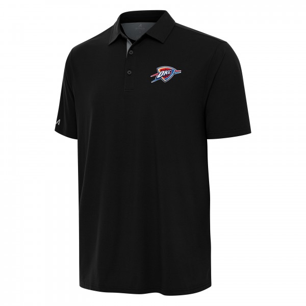 Поло Oklahoma City Thunder Antigua Black/Gray Era