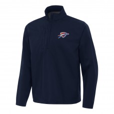 Oklahoma City Thunder Antigua Navy Brisk Quarter-Zip Windbreaker