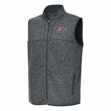 Oklahoma City Thunder Antigua Heather Charcoal Fortune Full-Zip Vest
