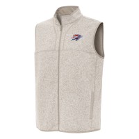 Oklahoma City Thunder Antigua Oatmeal Fortune Full-Zip Vest