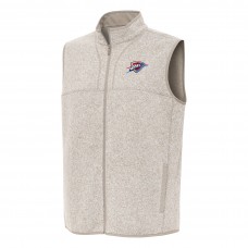 Oklahoma City Thunder Antigua Oatmeal Fortune Full-Zip Vest