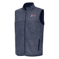 Oklahoma City Thunder Antigua Heather Navy Fortune Full-Zip Vest
