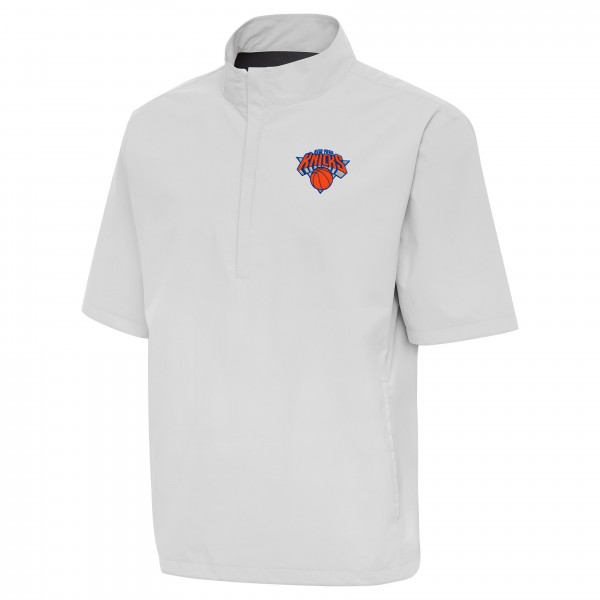 Ветровка на короткой молнии New York Knicks Antigua Brisk - Heather Gray