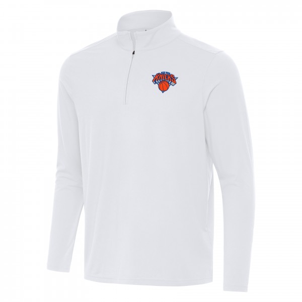 Кофта на короткой молнии New York Knicks Antigua Intent - White
