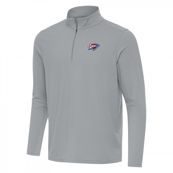 Oklahoma City Thunder Antigua Gray Intent Quarter-Zip Top
