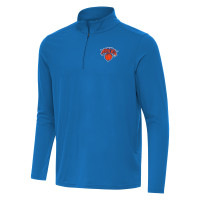 New York Knicks Antigua Blue Intent Quarter-Zip Top