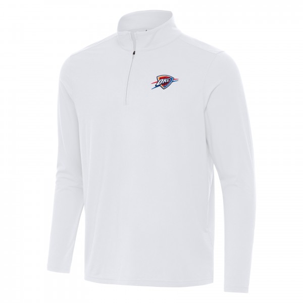 Oklahoma City Thunder Antigua White Intent Quarter-Zip Top