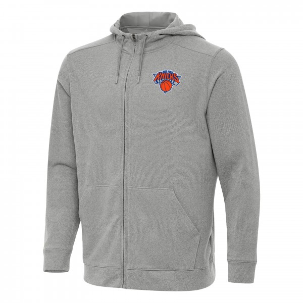 Толстовка на молнии New York Knicks Antigua Effortless - Heather Gray