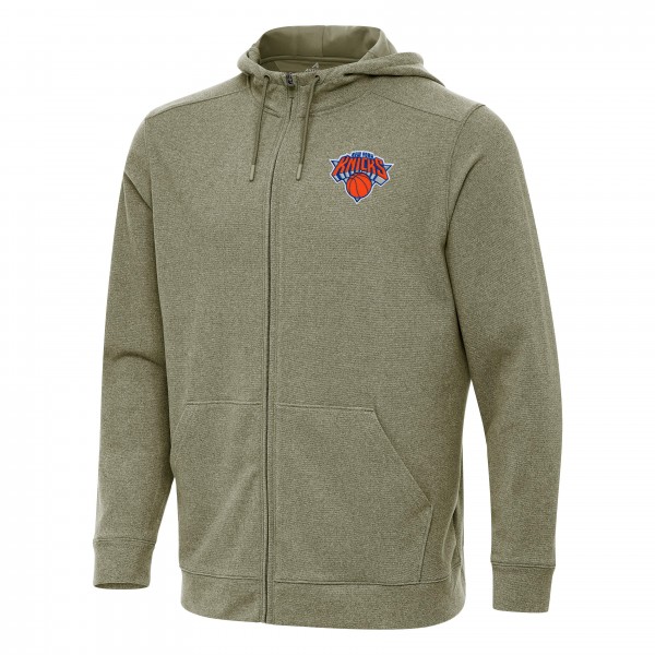 Толстовка на молнии New York Knicks Antigua Effortless - Olive