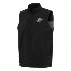 Oklahoma City Thunder Antigua Black Brisk Full-Zip Vest