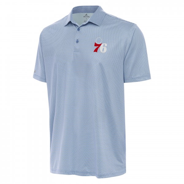 Philadelphia 76ers Antigua Aqua/White Rings Polo