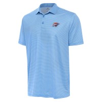 Поло Oklahoma City Thunder Antigua Powder Blue/White Rings
