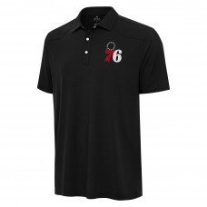 Philadelphia 76ers Antigua Black Western Polo