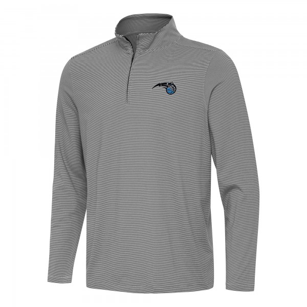 Orlando Magic Antigua Black Twine Quarter-Zip Top