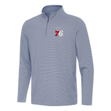 Philadelphia 76ers Antigua Navy Twine Quarter-Zip Top