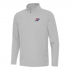 Кофта на короткой молнии Oklahoma City Thunder Antigua Gray Twine