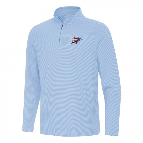 Кофта на короткой молнии Oklahoma City Thunder Antigua Powder Blue Twine