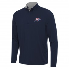 Кофта на короткой молнии Oklahoma City Thunder Antigua Navy/Gray Content