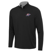 Oklahoma City Thunder Antigua Black/Gray Content Quarter-Zip Top