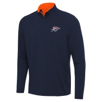 Кофта на короткой молнии Oklahoma City Thunder Antigua Navy/Orange Content
