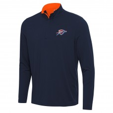Кофта на короткой молнии Oklahoma City Thunder Antigua Navy/Orange Content