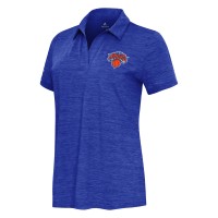 Поло New York Knicks Antigua Womens Layout V-Neck - Heather Blue