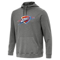 Толстовка Oklahoma City Thunder Antigua Heather Black Cloud