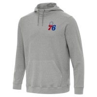 Philadelphia 76ers Antigua Heather Gray Cloud Pullover Hoodie