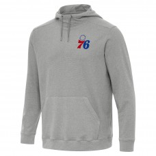 Philadelphia 76ers Antigua Heather Gray Cloud Pullover Hoodie