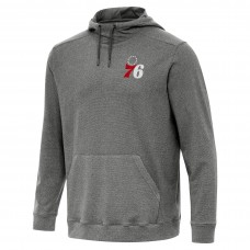 Philadelphia 76ers Antigua Heather Black Cloud Pullover Hoodie