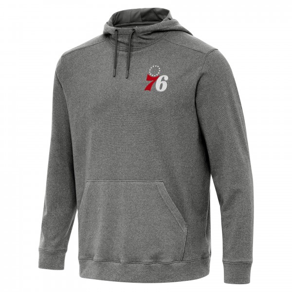 Philadelphia 76ers Antigua Heather Black Cloud Pullover Hoodie