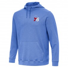 Philadelphia 76ers Antigua Heather Royal Cloud Pullover Hoodie